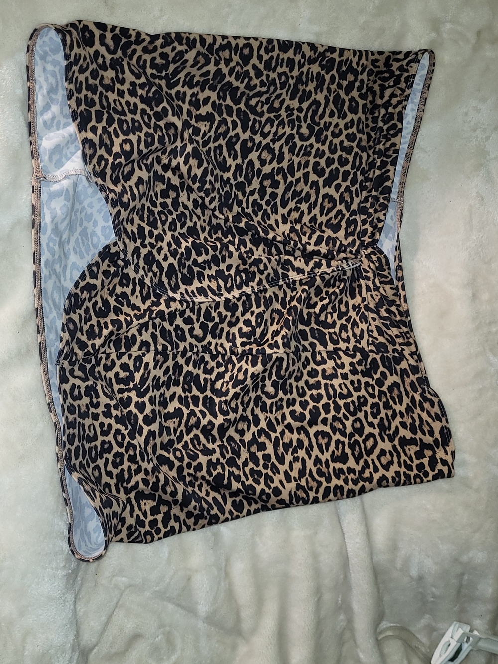 Victoria's Secret Leopard Print Swim Coverup in Tan and Black